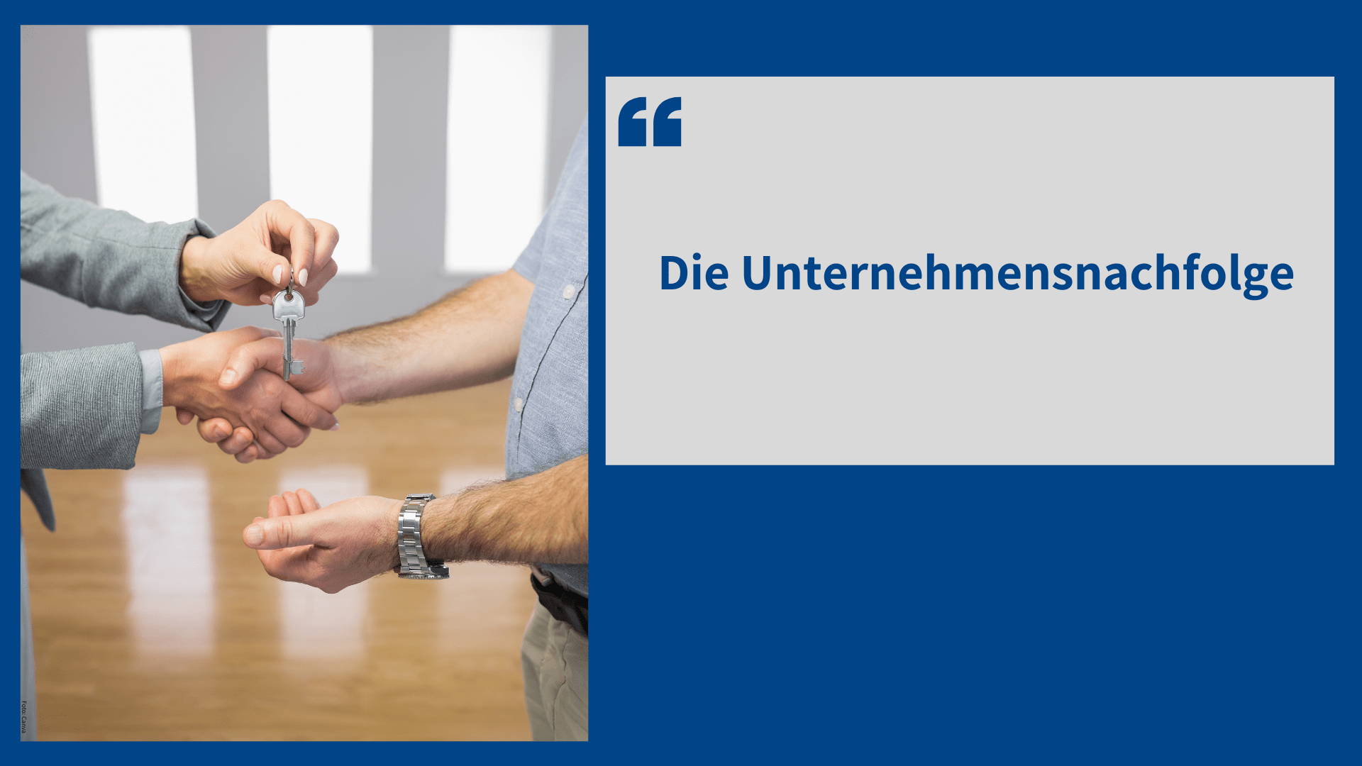 Die Unternehmensnachfolge